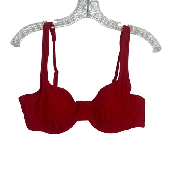 Wild Fable Underwire Bikini Top Womens Large Red Adjustable Straps - Picture 2 of 10